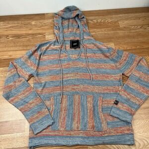 OBEY Propaganda Women's Hoodie Sweater Size Large Striped